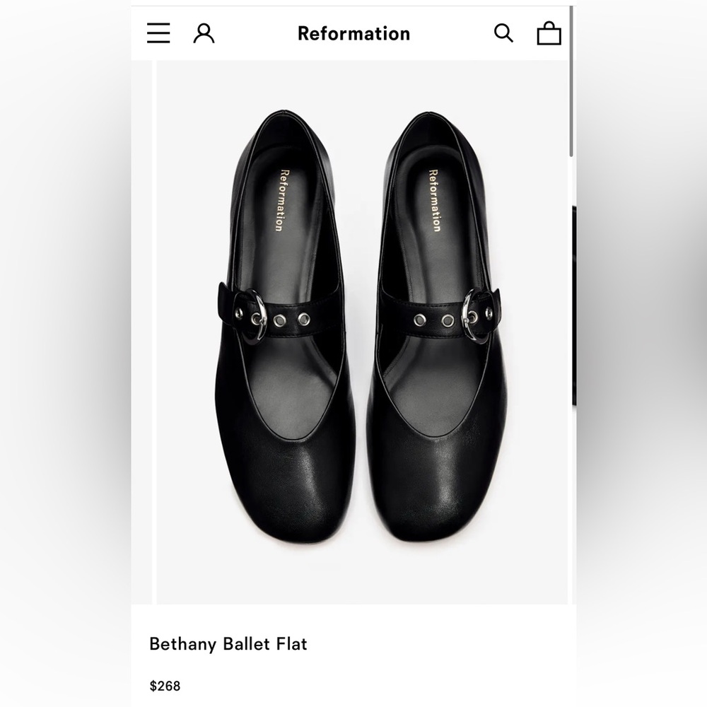 Reformation Bethany Ballet Flat - Black